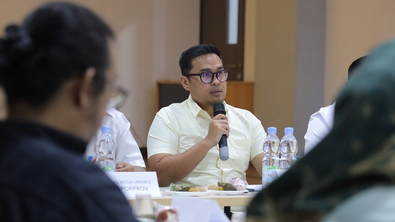Wakil Wali Kota Tangsel Pilar Saga Ichsan saat Rapat Koordinasi Laporan Bidang-Bidang PB Porprov VII Banten 2026 di Pamulang, Rabu (12/8/2026). - Foto: Dok. Pemkot Tangsel -