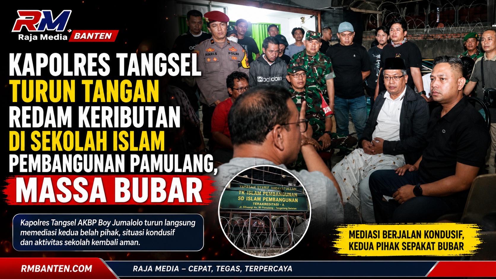 Kapolres Tangsel Turun Tangan Redam Keributan di Sekolah Islam Pamulang