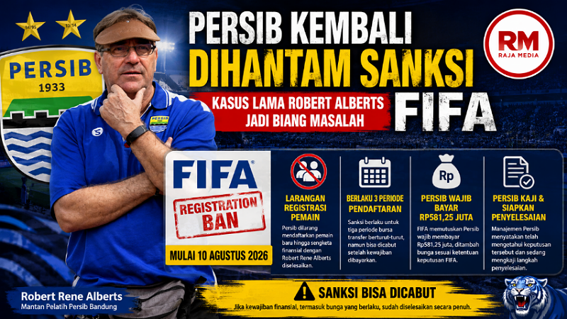 Kasus Lama Robert Alberts Muncul! Persib Kena Sanksi FIFA