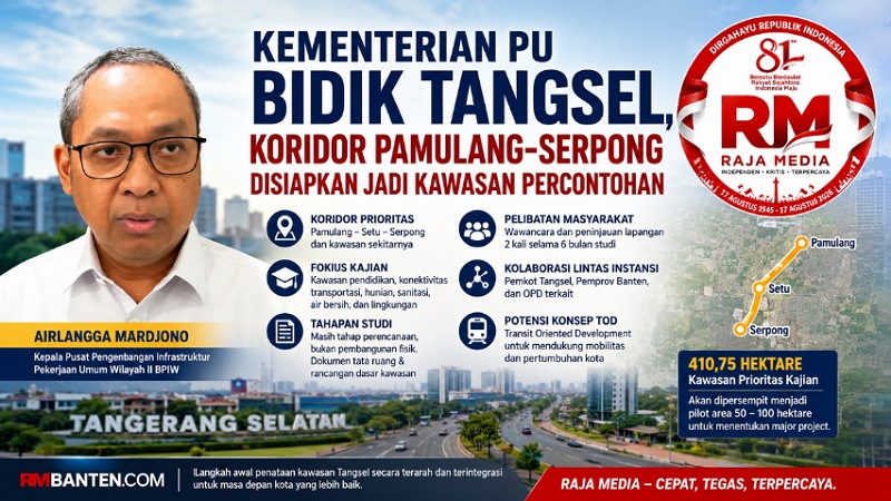 Kementerian PU Bidik Tangsel, Koridor Pamulang-Serpong Disiapkan Jadi Kawasan Percontohan