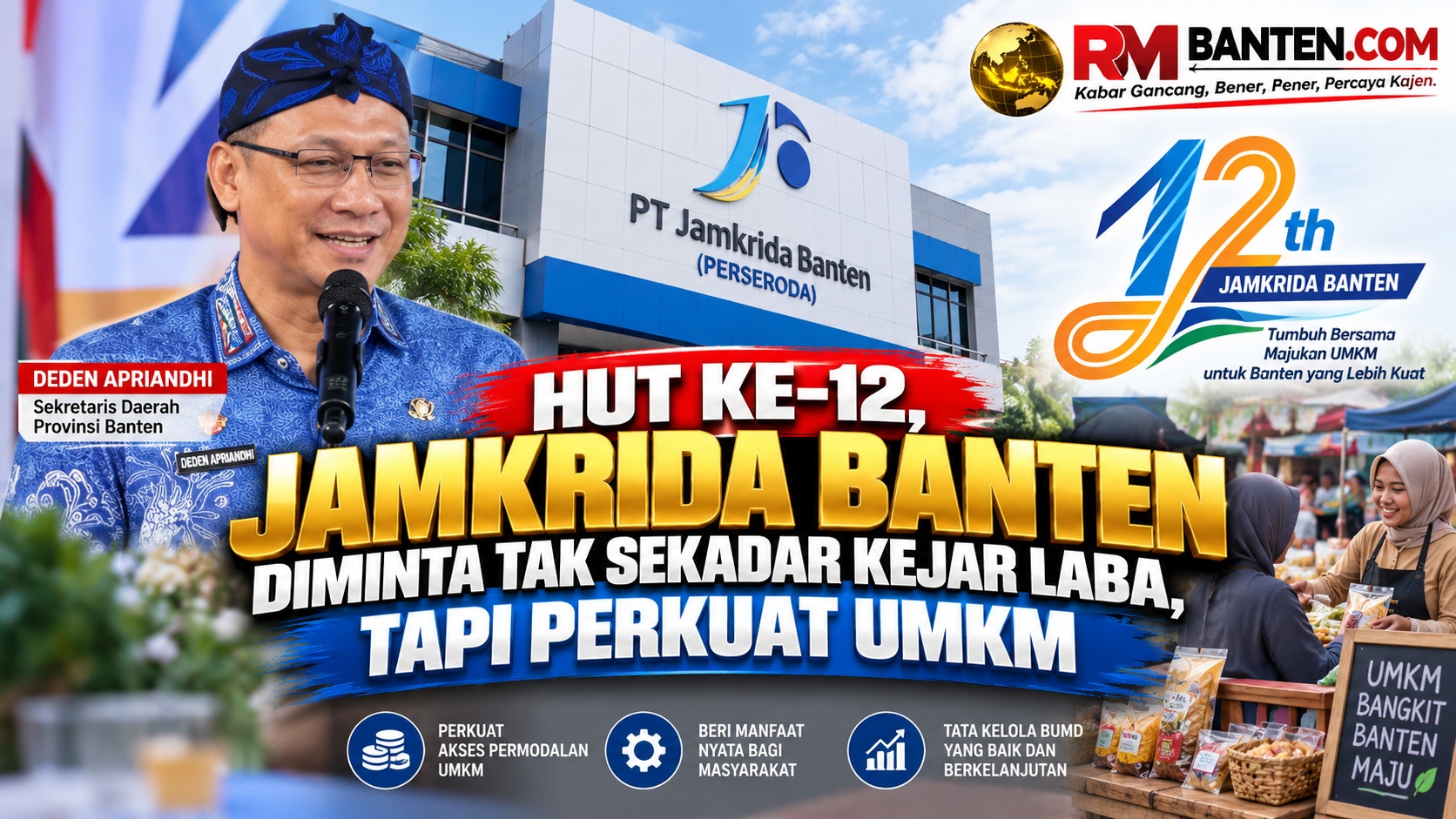 HUT ke-12, Jamkrida Banten Diminta Tak Sekadar Kejar Laba, Tapi Perkuat UMKM