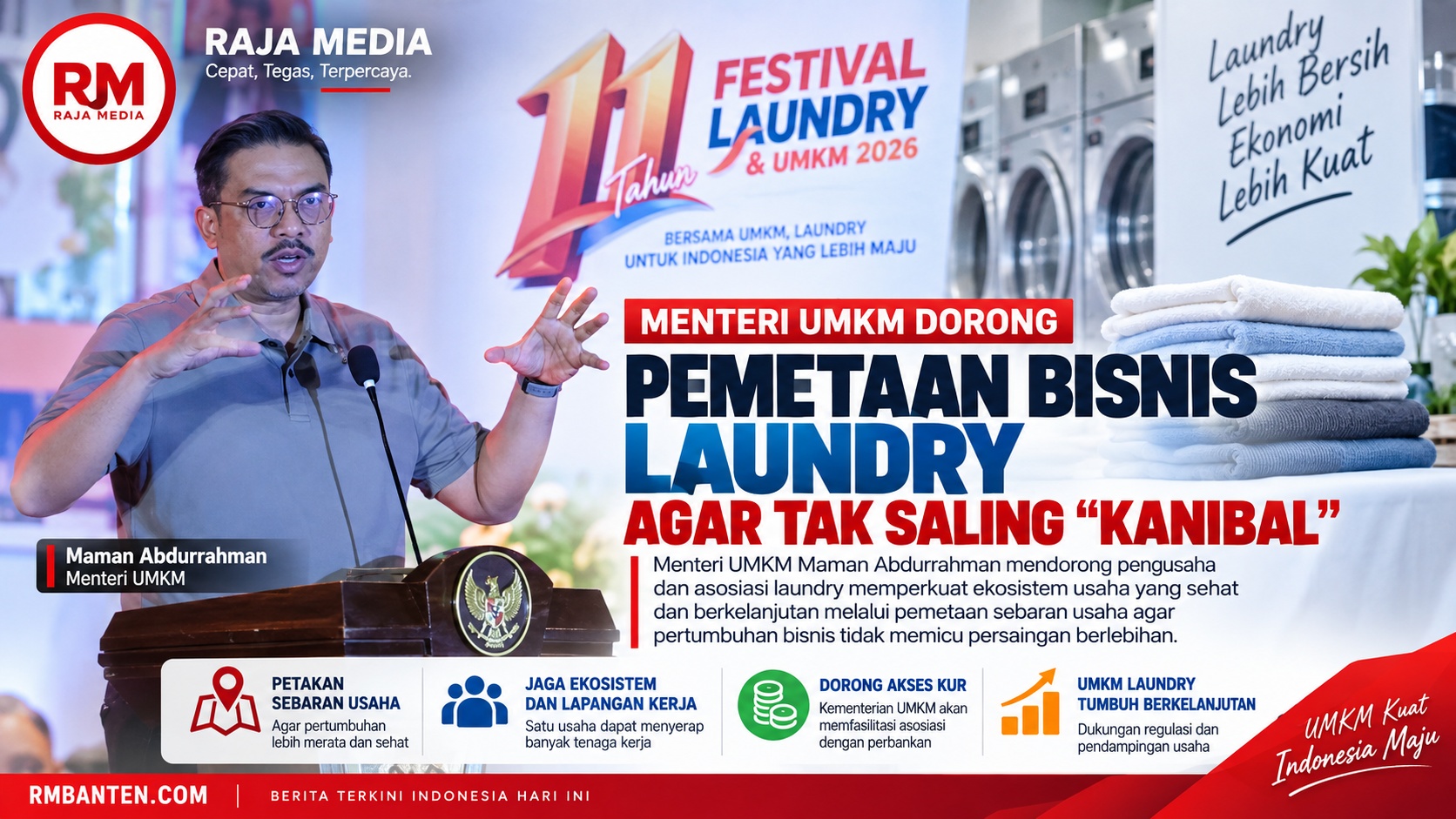 Menteri UMKM Dorong Pemetaan Bisnis Laundry agar Tak Saling “Kanibal”