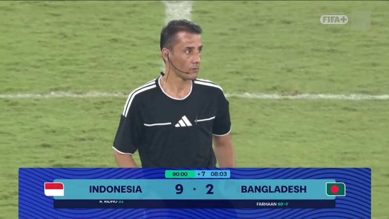 Timnas Indonesia menghancurkan Bangladesh 9-2 dan lolo Grup A FIFA ASEAN CUP 2026 - Repro -