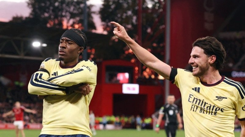 Gol Noni Madueke pada menit ke-80 menyegel kemenangan 1-0 Arsenal atas Nottingham Forest - Foto: Repro -