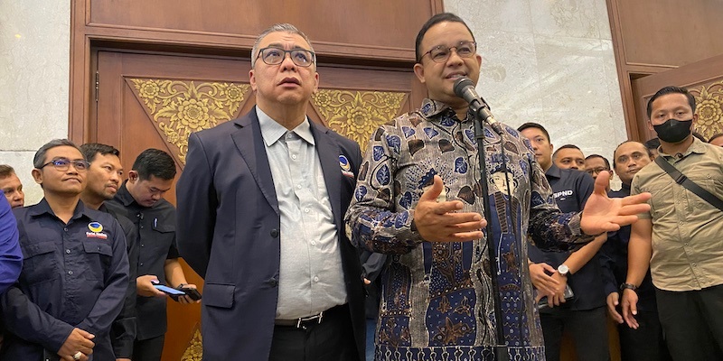 Wakil Ketua Umum Partai Nasdem bersama bakal calon Presiden Anies Baswedan/Repro