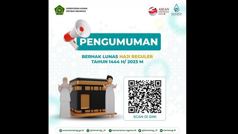 Pelunasan jemaah reguar tahun 2023 bisa dicek disini/Repro