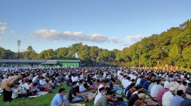 Ilustrasi salat Ied di Lapangan Lodaya, Bandung. (Foto: Dokumentasi 2022)