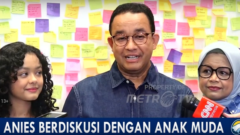 Bacapres dari Koalisi Perubahan untuk Persatuan, Anies Baswedan usai berdialog dalam acara Idea Fest 2023. (Tangkapan Layar)