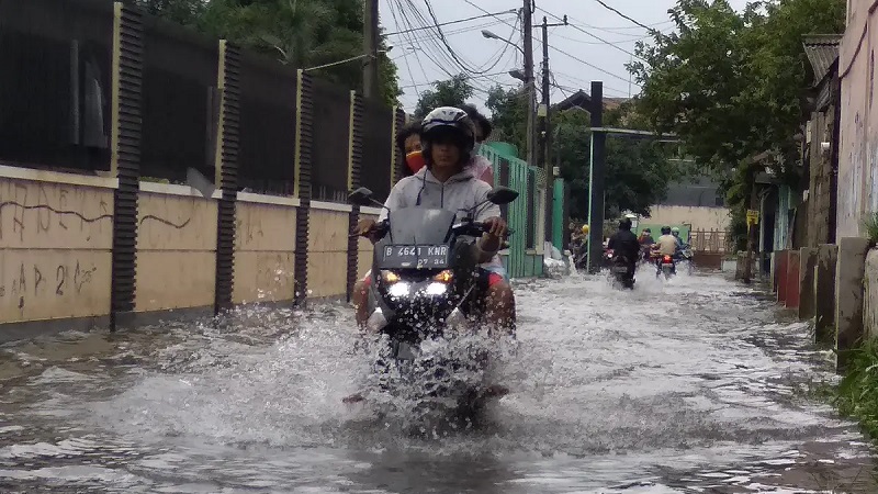 Ilustrasi banjir di Kota Bekasi. (Foto: Repro)