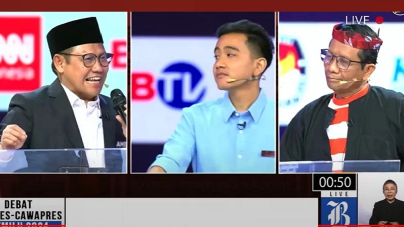 Debat Cawapres putaran pertama (TangkapanLayar)