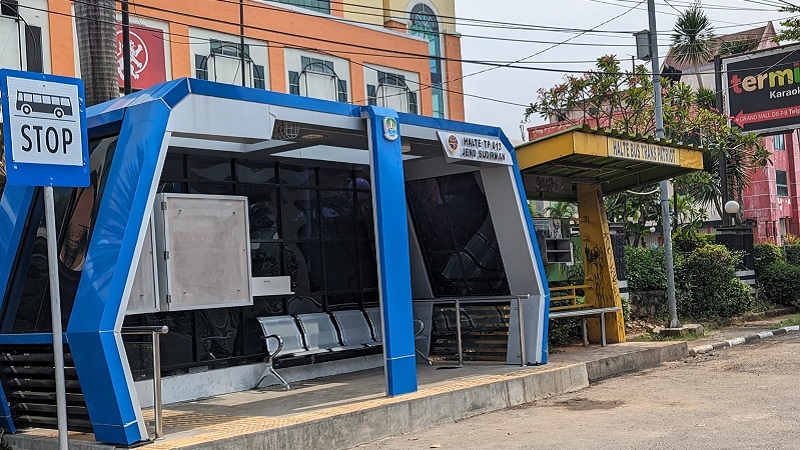 Salah satu halte di Kota Bekasi. (Foto: Repro)