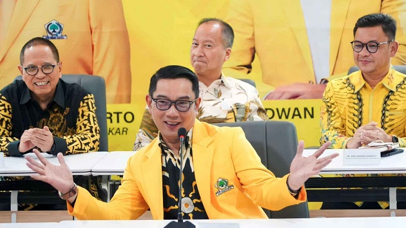 Mantan gubernur Jabar, politisi Golkar Ridwan Kamil direkomendasikan Gerindra maju di Pilgub Jakarta. (Foto: Repro)