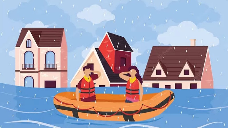 Ilustrasi banjir- Medsos -