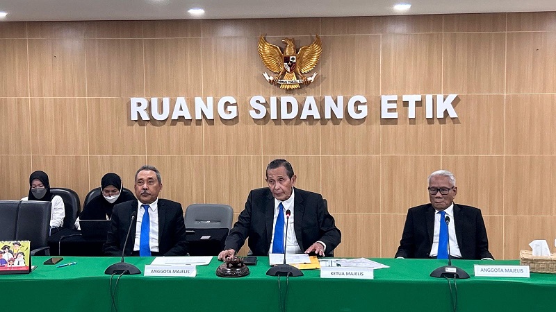 Majelis Dewas KPK menunda putusan terkait  dugaan pelanggaran kode etik dan pedoman perilaku Wakil Ketua KPK Nurul Ghufron. (Foto: Dok SinPo)