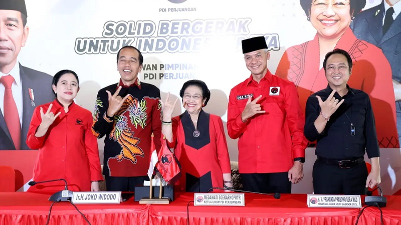 Presiden Joko Widodo dan DPP PDIP saat masih akur. (Foto: Repro)