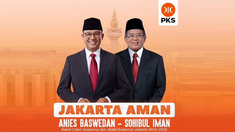 DPP PKS mengumumkan secara resmi pasangan Anies Baswedan - Sohibul Iman sebagai Bacagub dan bacawagub Jakarta. (Foto: X PKSejahtera)