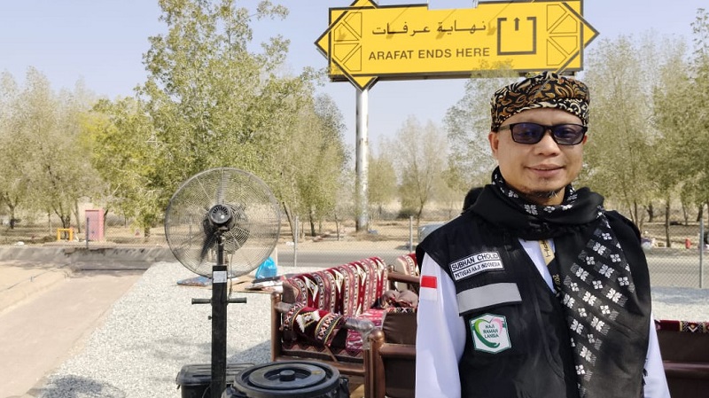 Direktur Layanan Haji Luar Negeri Subhan Cholid di Arafah. (Foto: Dok Kemenag)