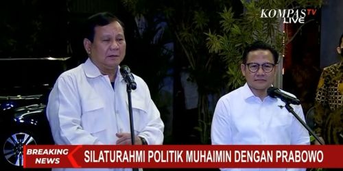 Silaturahmi Ketum PKB Muhaimin Iskandar ke kediaman Ketua Umum Gerindra Prabowo Subianto/Rerp