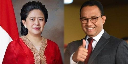 Kolase Puan Maharani dan Anies Baswedan/Net