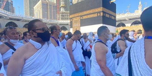 Menteri Agama Yaqut Cholil Qoumas saat melaksanakan umrah wajib/Repro