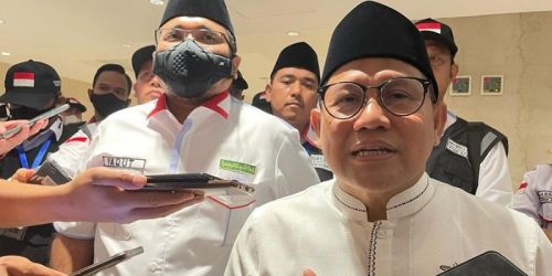 Wakil Ketua DPR RI Muhaimin Iskandar dsn Menteri Agama Yaqut Cholil Qoumas saat memberikan keterangan pers/Repro