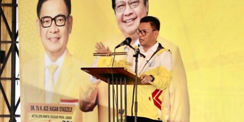 Ketua DPD Golkar Jabar, Ace Hasan Syadzily di acara Rakerda DPD Golkar Ciamis/Ist