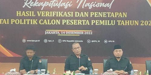 Pleno pengumuman penetapan parpol peserta pemilu 2024/Net