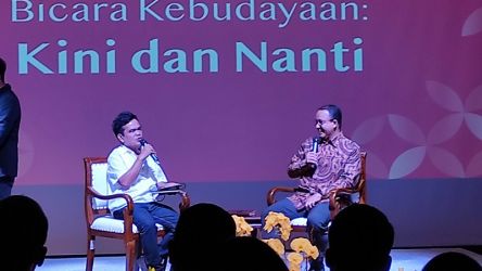 Bacapres Anies Baswedan saat bicara kebudayaan. (Foto: Disway)