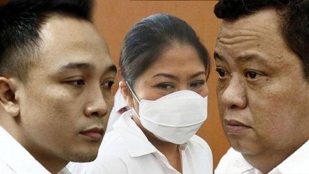 Ilustrasi Ricky Rizal, Putri Candrawathi dan Kuat Maruf. (Foto: Net)