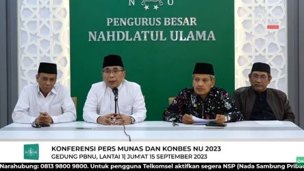 Konferensi Pengurus Besar Nahdlatul Ulama (PBNU). (Foto: Tanggkapan Layar)