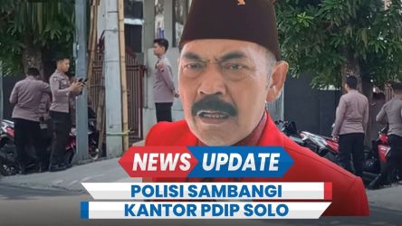 Kolase Ketua DPC PDIP Solo FX Hadi Rudyatmo dan kantor DPC PDIP Solo yang didatangi Polisi. (Foto: Dok tribun)