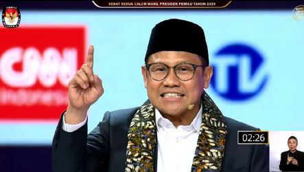 Cawapres nomor urut 1, Muhaimin Iskandar. (Tangkapan Layar)