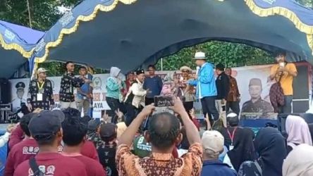 Ketua TKD Probowo-Gibran Jabar dilaporkan ke Bawaslu terkait dugaan kampanye di di acara Jambore Badan Pemerintahan Desa Tasikmalaya. (Foto: Repro)