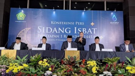 Sidang Istbat penetapan 1 Ramadhan 1445 H. (Foto: Disway)