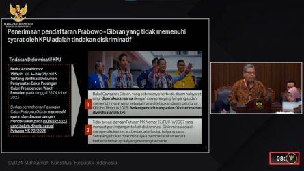 Ahli dari pasangan Capres dan Cawapres AMIN, Bambang Eka Cahya di sidang sengketa Pilpres di Mahkamah Konstitusi. (Foto: Dok YouTube MK)