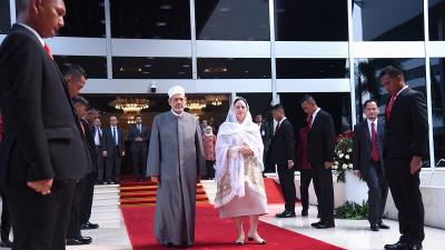 Ketua DPR RI Puan Maharani saat menerima kunjungan Imam Besar Al-Azhar Republik Arab Mesir, Mohamed Ahmed Al-Tayeb. [Foto: Dok DPR]
