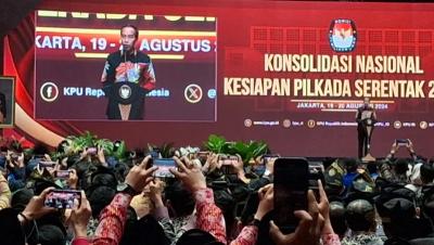 Preiden Jokowi saat membuka Konsolidasi Nasional Kesiapan Pilkada Serentak 2024. [Foto: Dok Medcom]