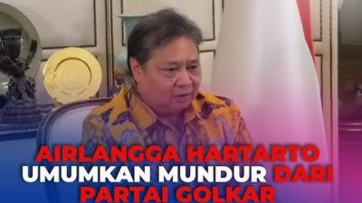 Airlangga Hartato mengundurkan diri dari jabatannya sebagai Ketum Golkar. [Foto: Repro]