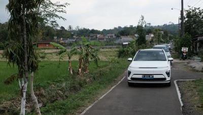 Perjalanan The all-new Kona Electric Jakarta ke Semarang. [Foto: Dok Hyundai]