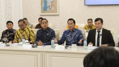 Ketua GKSB DPR RI Edhie Baskoro Yudhoyono saat mengikuti kunjungan kerja ke Parlemen Uzbekistan, Oliy Majlis, di ibu kota Tashkent. [Foto: Ist/vel/DPR]