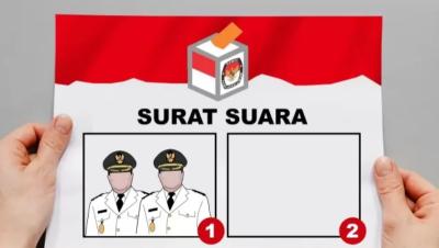 Ilustrasi surat suara kotak kosong--