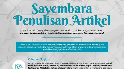 Sayembara penulisan artikel untuk Jurnal Turisia. ---