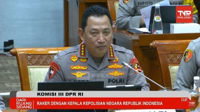 Dalam Raker dengan Komisi III DPR RI, Kapolri Jenderal Sigit menyatakan siap mundur jika terima aliran uang judol. [Foto: TangkapanLayar TV Parlemen/RMN]