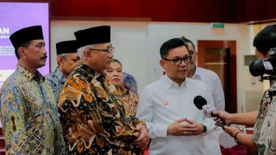 Gubernur Lemhannas Tb Ace Hasan Syadzily menyampaikan keterangan usai MoU dengan 11 Ormas - Foto: Ist/LDII -