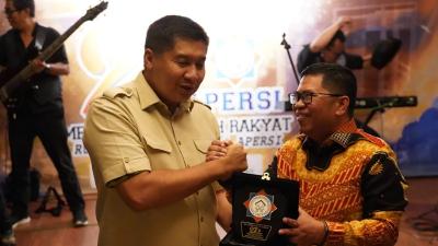 Menteri PKP Maruarar Sirait di acara  peringatan HUT ke-27 Asosiasi Pengembang Perumahan dan Permukiman Seluruh Indonesia (Apersi). - Kemen PKP -