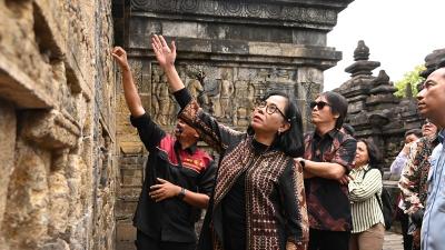 Wakil Ketua Komisi X DPR RI, MY Esti Wijayati saat Kunker ke Candi Borubudur, Magelang - Humas DPR -