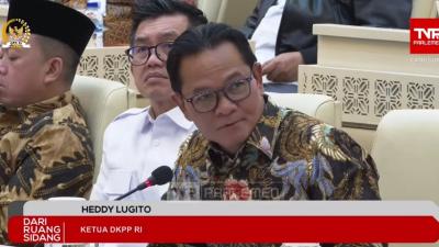 Ketua DKPP Heddy Lugito - Tangkapan layar TV Parlemen -