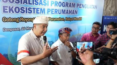 Menteri PKP Maruarar Sirait saat memberikan keterangan pers terkait perumahan rakyat di Denpasar, Bali - Foto: Dok Kementerian PKP -