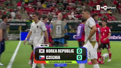 Babak pertama Group Piala Dunia 2026 antara Korea Selatan vs Republik Ceko skor kacamata 0-0 - Foto: Tangkapan Layar TVRI -