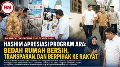 Menteri PKP Maruarar Sirait bersama Ketua Satgas Perumahan Hashim Djojohadikusumo saat meninjau calon penerima bantuan di Kelurahan Temas, Kota Batu, Jawa Timur, Rabu (1/7/2026). - RMN -